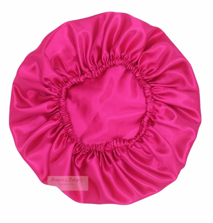 Jeanie’s Satins Plain Medium Bonnets - Fushcia Pink