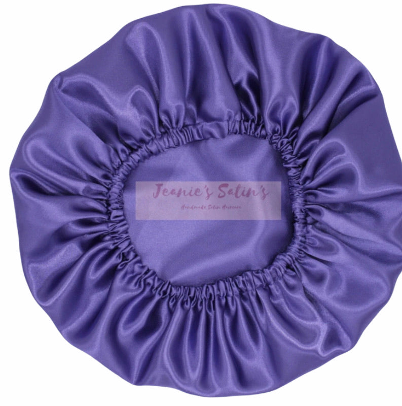 Jeanie’s Satins Plain Medium Bonnets - Purple