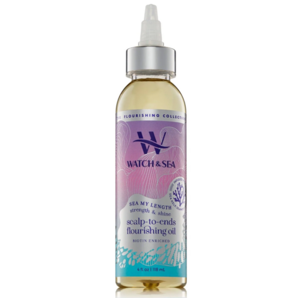 Watch & Sea “SEA MY LENGTH” Strength & Shine Scalp-to-End Flourishing Oil Biotin Enriched 4oz