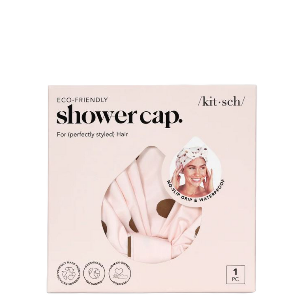 Kitsch Blush Dot Shower Cap