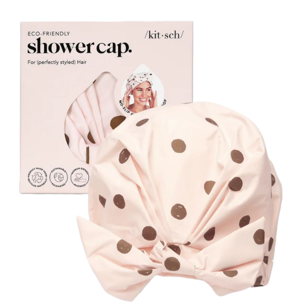 Kitsch Blush Dot Shower Cap