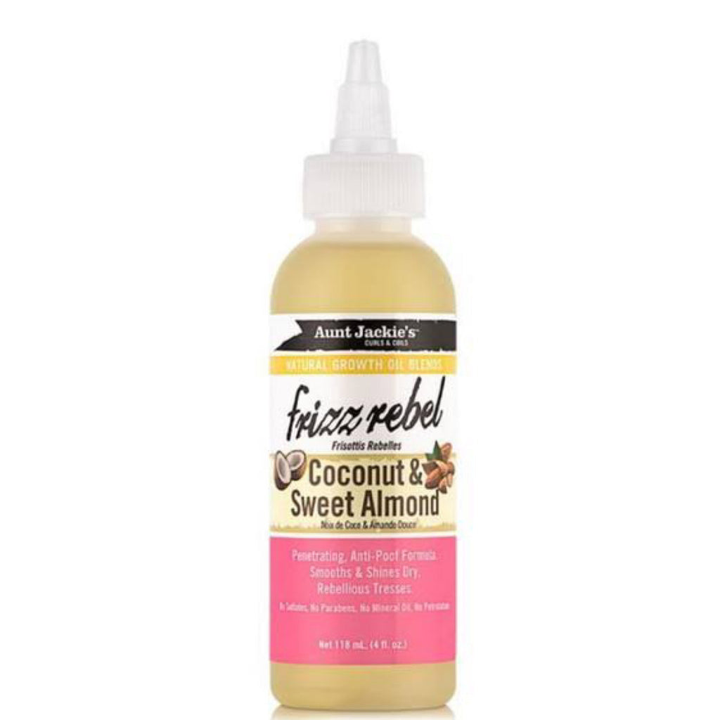 Aunt Jackie’s Growth Oil Frizz Rebel Coconut & Sweet Almond 4oz