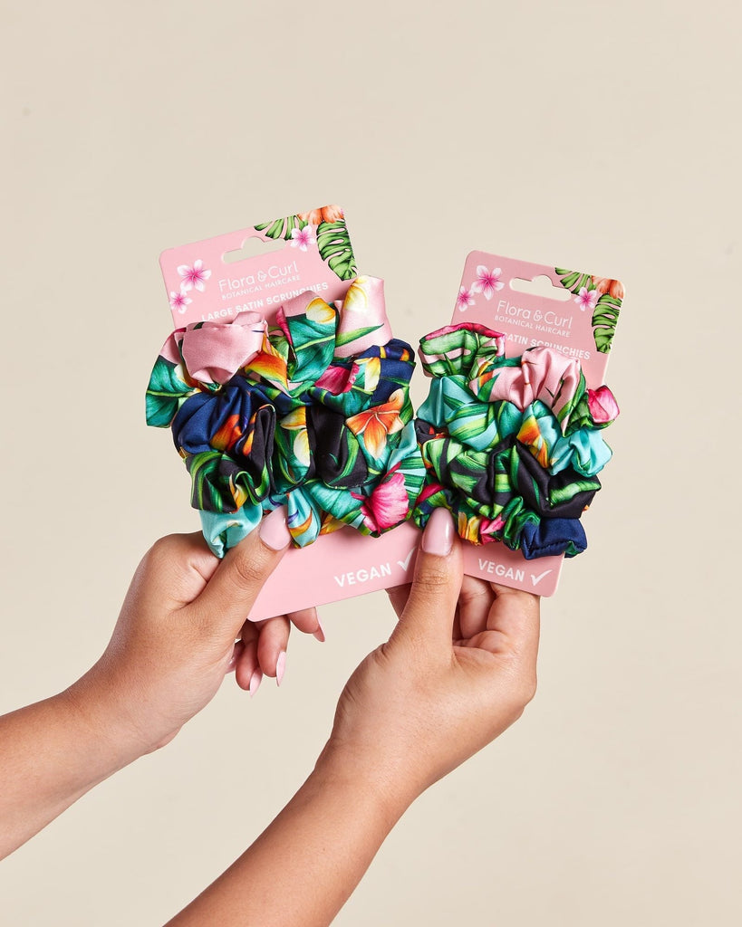 Flora & Curl Satin Scrunchies