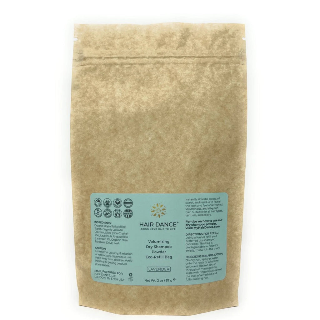 Hair Dance Volumizing Dry Shampoo ECO Refill Bag Lavender 2oz