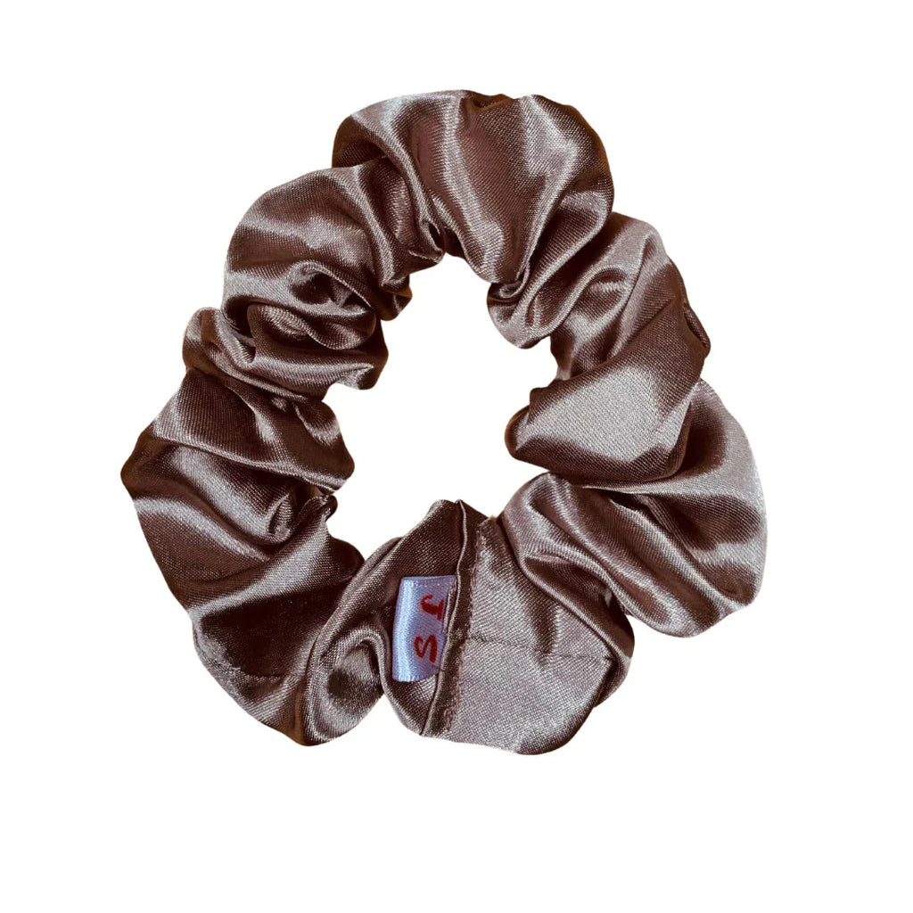 Jeanie’s Satins Plain Scrunchies - Large / Taupe