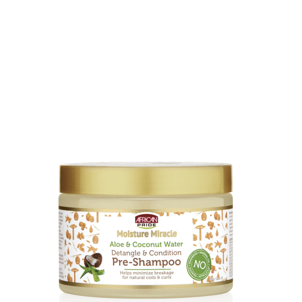 African Pride Moisture Miracle Aloe and Coconut Water Pre-Shampoo 12oz