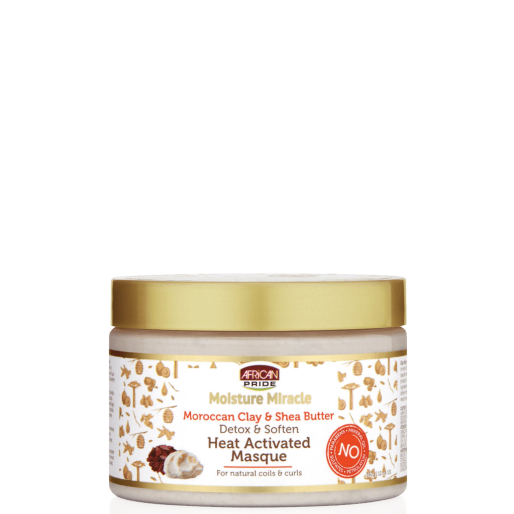 African Pride Moisture Miracle Moroccan Clay and Shea Butter Masque 12oz