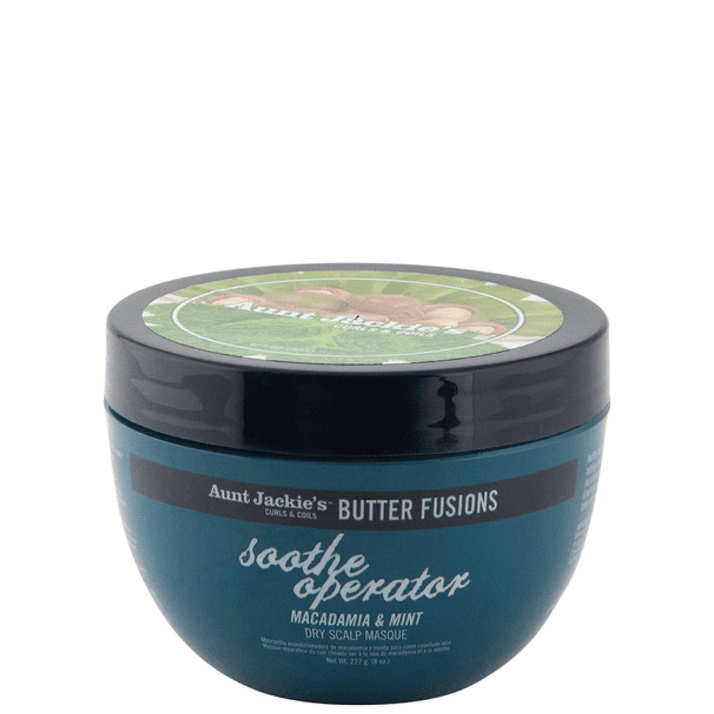 Aunt Jackie’s Butter Fusions Soothe Operator Macadamia & Mint Dry Scalp Conditioning Masque 8oz