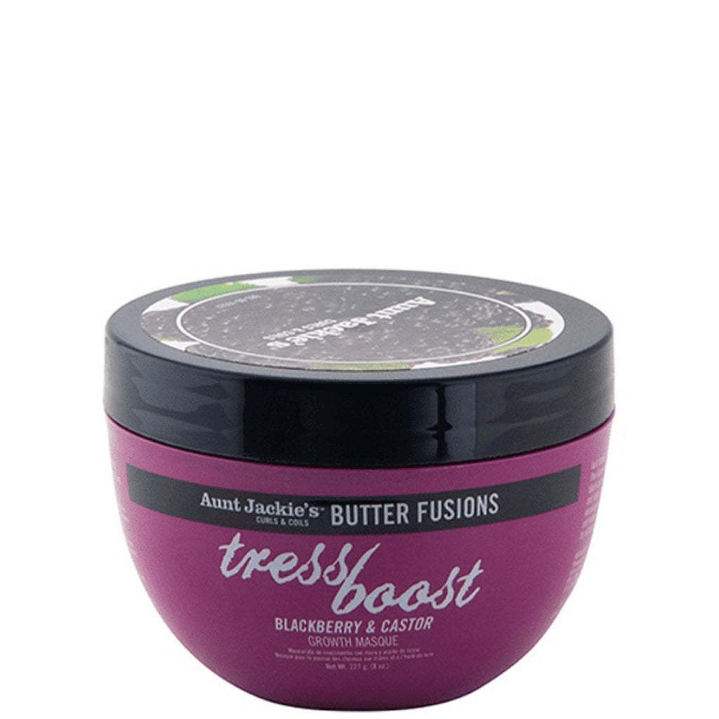 Aunt Jackie’s Butter Fusions Tress Boost Blackberry & Castor Hair Growth Masque 8oz