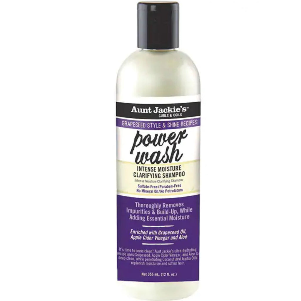 Aunt Jackie’s Grapeseed Power Wash Intense Moisture Clarifying Shampoo 12oz