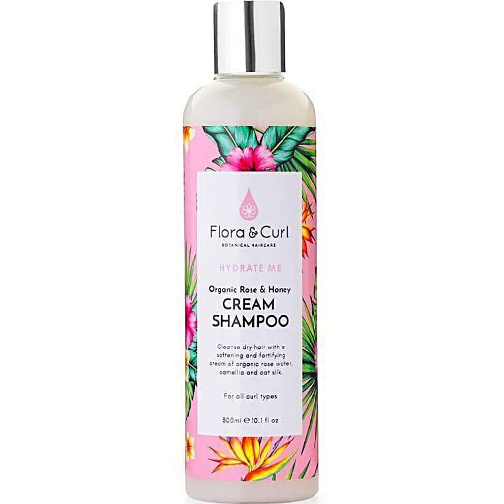Flora & Curl Organic Rose & Honey Cream Shampoo 300ml