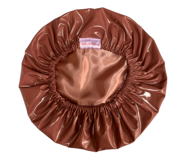 Jeanie’s Satins Medium Satin Lined Shower Caps - Rosé