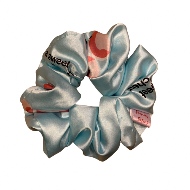 Jeanie’s Satins Patterned Scrunchies - 2XL / Sweet Cherry