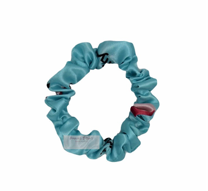 Jeanie’s Satins Patterned Scrunchies - Small / Sweet Cherry