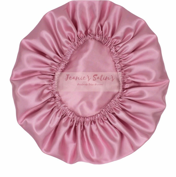 Jeanie’s Satins Plain Medium Bonnets - Baby Pink