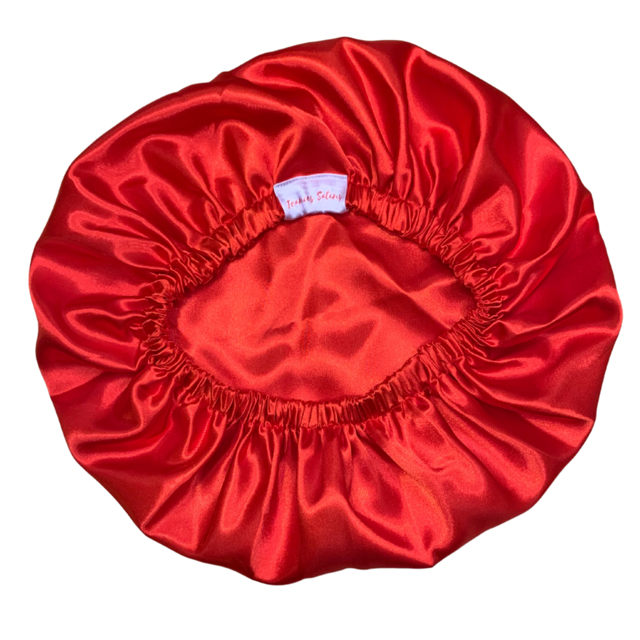 Jeanie’s Satins Plain Medium Bonnets - Red