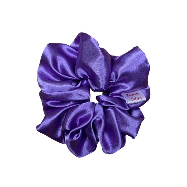 Jeanie’s Satins Plain Scrunchies - 2XL / Purple