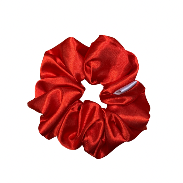 Jeanie’s Satins Plain Scrunchies - 2XL / Red