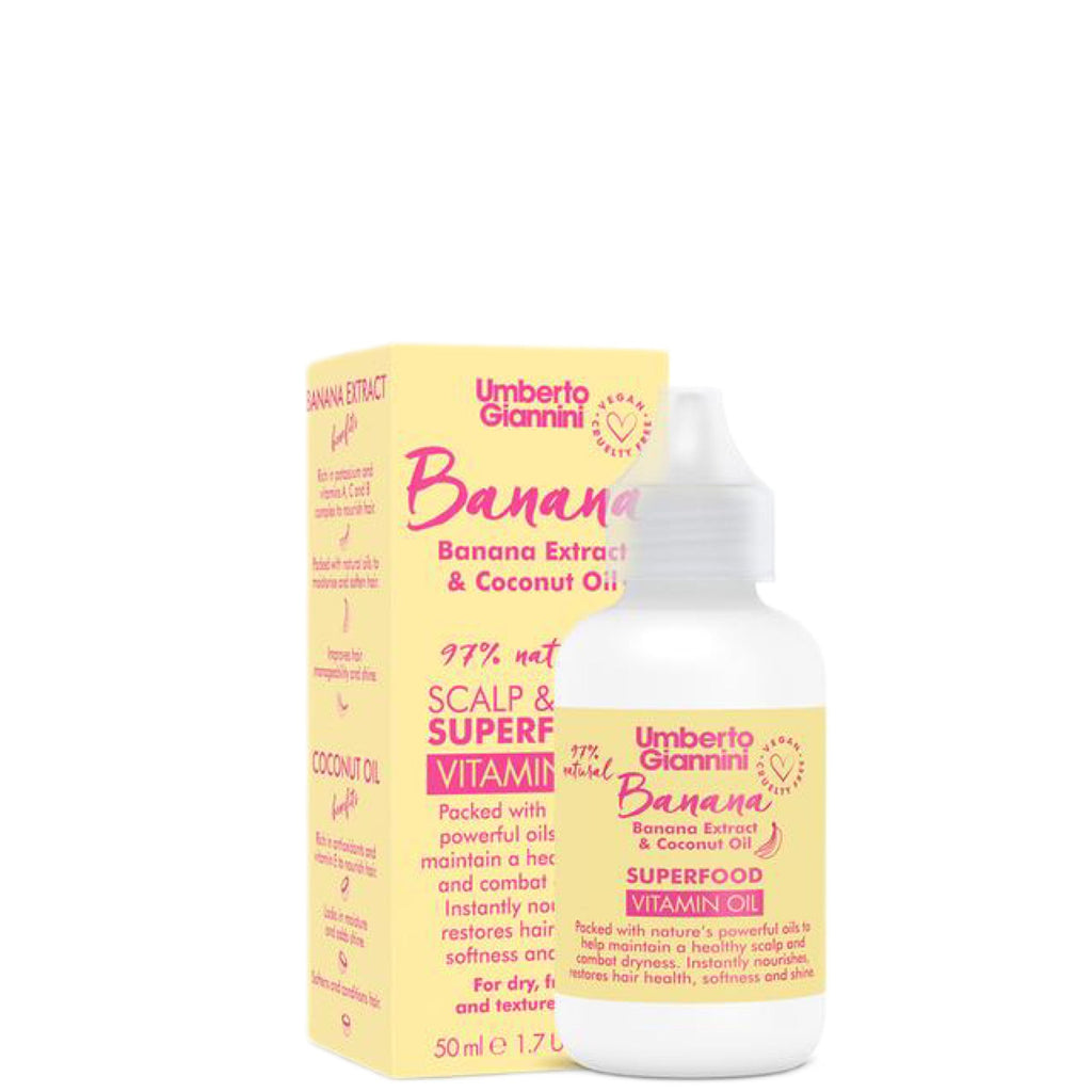 Umberto Giannini- Banana Butter Nourishing Superfood Scalp + Hair Oil 2oz