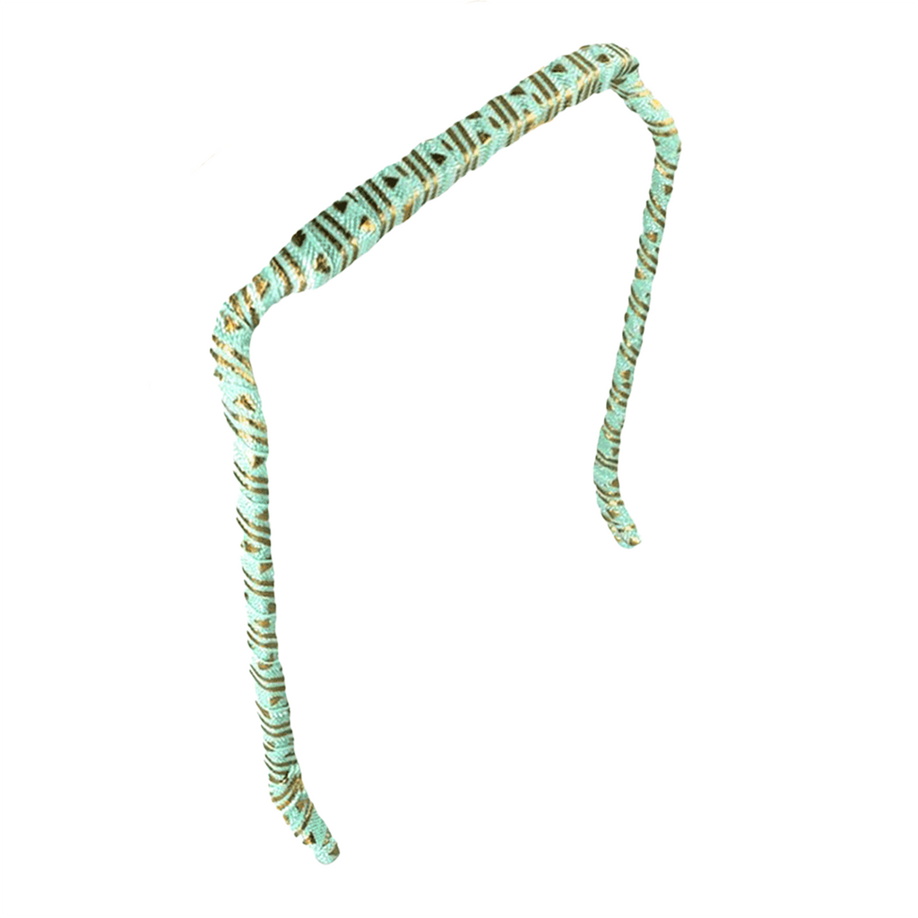 Zazzy Bandz Wrapped Mint Gold Aztec - Slim Relaxed-Lighter, More Flexible fit